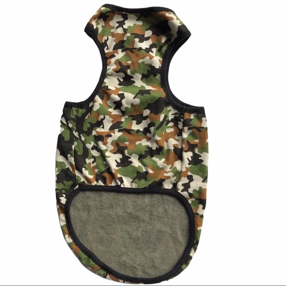 Dog Tank Top Shirt CAMO S/M Green Brown Black NEW - Picture 3 of 8